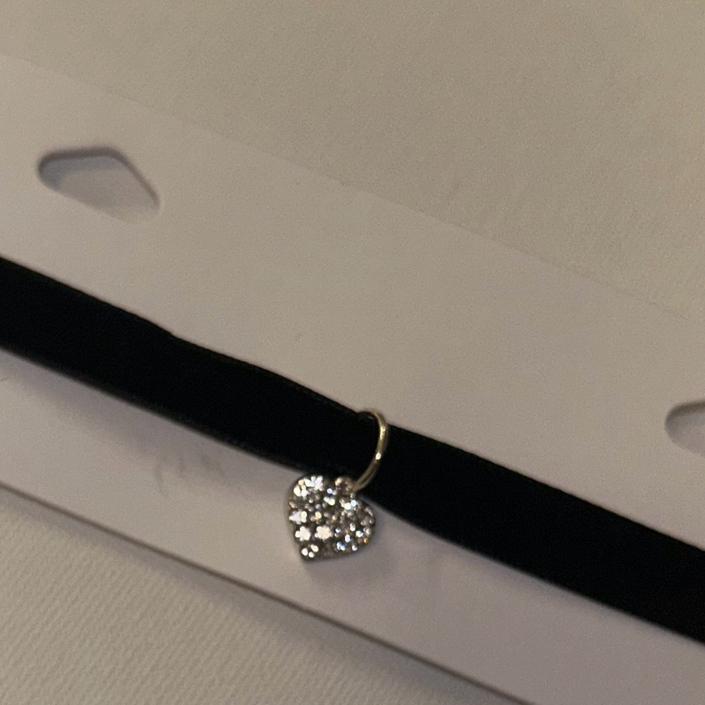 chic black suede-like choker